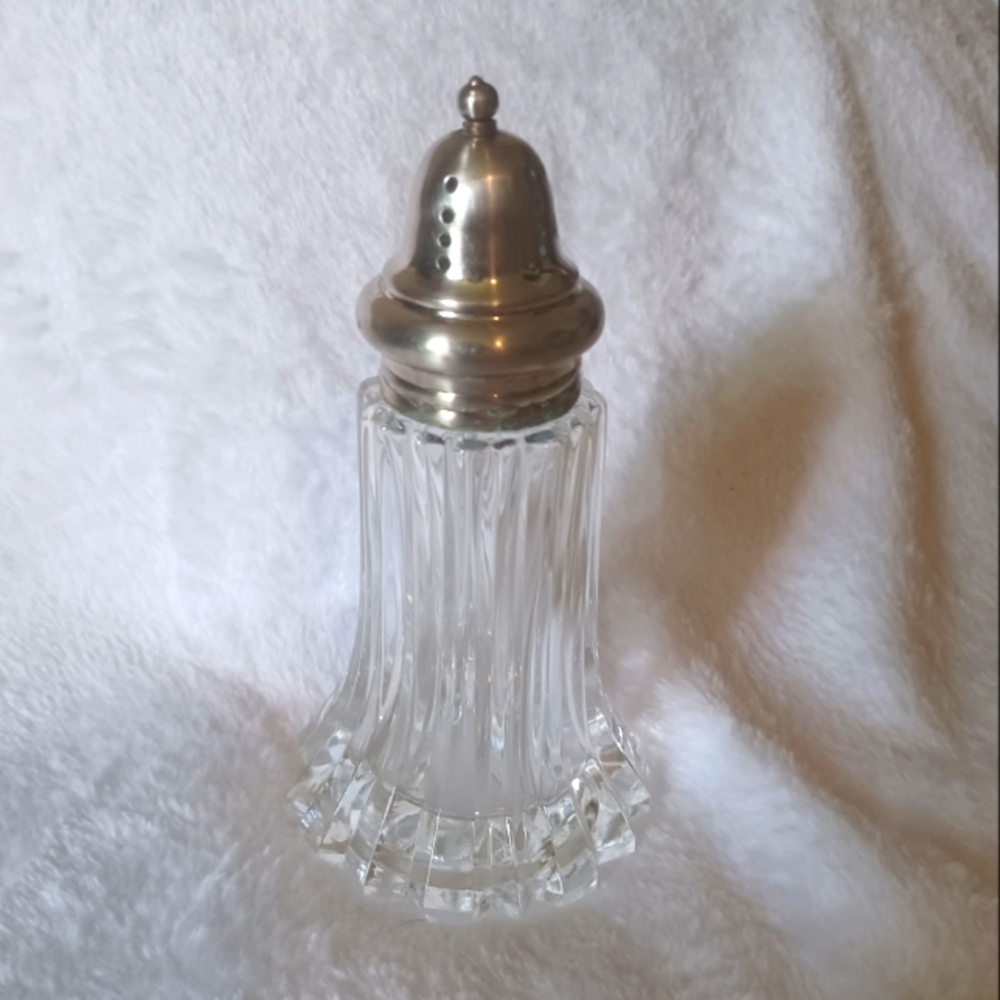 Vintage Silver and Crystal Sugar Shaker